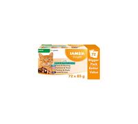 IAMS Delights Complete Wet Cat Food for Adult 1+ Cats Meat and Fish Variety in Jelly Multipack 72 x 85 g Pouches