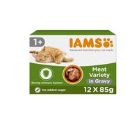 IAMS Delights Complete Wet Cat Food for Adult 1+ Cats Meat Variety