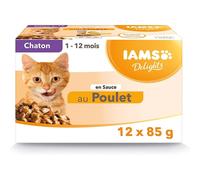 IAMS Delights Complete Wet Cat Food for Kittens Chicken in Gravy Multipack 12 x 85 g Pouches