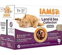 Iams Delights Land and Sea Collection in Gravy Cat Food - 48 x 85g