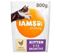 IAMS for Vitality Kitten Food with Fresh Chicken, 800 g