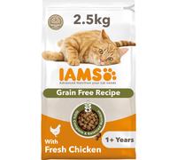 IAMS Grain Free Adult Complete Dry Cat Food Chicken 2.5kg - Supports Strong Immune System