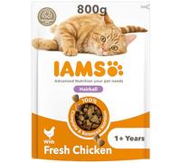 IAMS Hairball Complete Dry Cat Food Chicken 800g - Significantly Reduces Hairball Formation