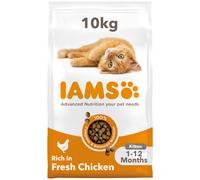 IAMS Kitten Complete Dry Cat Food Chicken 10kg - For Healthy Growth