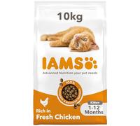 IAMS Kitten Complete Dry Cat Food Chicken 10kg - For Healthy Growth