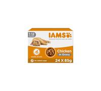IAMS Kitten Wet Cat Food Pouches Chicken in Gravy 24 x 85g - No Added Sugar