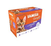 IAMS Delights Complete Wet Cat Food for Kittens Chicken in Jelly Multipack 12 x 85 g Pouches