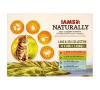IAMS Naturals Land and Sea Collection Adult Cat Food, 12 x 85 g
