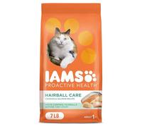 IAMS Proactive Health Adult Hairball Care Dry Cat Food with Chicken and Salmon, 7 lb. Bag (Pack of 1)