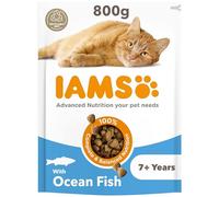 IAMS Complete Dry Cat Food for Senior 7+ Cats with Ocean Fish 800 g