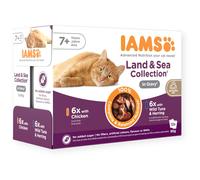 IAMS Senior Land and Sea Collection in Gravy Wet Cat Food - 12 x 85g