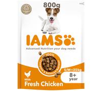 IAMS Senior Small Medium Complete Dry Dog Food Chicken 800g - With Den