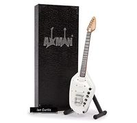Ian Curtis - Miniature Guitar Replica - Music Gifts - Handmade Ornamental 1/4 Scale - Includes a Display Box, Name Tag and Miniature Guitar Stand