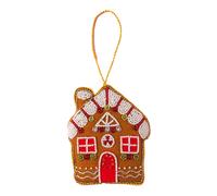Ian Snow Christmas Gingerbread House Embroidered Decoration