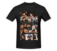 Ian-Somerhalder Men's T-Shirt Tops Summer Short Sleeve Tee Cotton Workout T-Shirts Fitness Athletic Undershirts Black