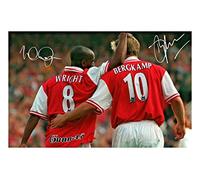 Ian Wright & Dennis Bergkamp - Arsenal Autographed Signed 6x4 Inch Photo