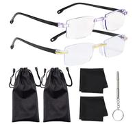 IAndhy 2 Pairs Auto Focus Glasses,Auto Focus Glasses Self Adjusting, Vision Sync Multifocal, Self-Adjusting Eyewear for Digital Reading and Professional Use, with Protective Accessories