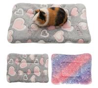 IAndhy 2 Pcs Guinea Pig Bed, 32x25 cm Bunny Bed for Small Animals, Soft Rabbit Bed with Guinea Pig Fleece, Cozy Pads for Pet Comfort and Floor Protection