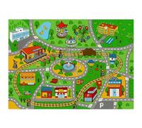 IAndhy Car Play Mat, Car Play Mat, 50 * 80CM, Non-Slip Road Mat for Toy Cars, Funny Cars Play Mats forKids, Kid's Traffic Map Crawling Play Mats, Non-Slip and Washable, City CarRoad Interactive Game