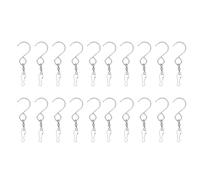 IANDOPL 20pcs Wind Spinner S Hook Clips, 304 Stainless Steel Dual Clip Hangers with 360 Degree Rotation for Hanging Wind Chimes and Plants (Silver)