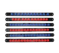 IANDOPL 6Pcs Socket Organizer Set, Socket Rail Organizer with 360° Swivel Removable End Cap, Includes 28 Clips for 1/4 Inch, 28 Clips for 3/8 Inch, 24 Clips for 1/2 Inch Drive Sockets, Dur