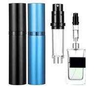 IANFAN 2 Pcs Mini Refillable Perfume Atomizer, Portable Travel Perfume Refillable Bottle Leakproof Empty Cologne Dispenser 5ml Perfumes Spray Bottle Refill Pump Case for Traveling and Outgoing