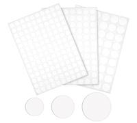 IANFAN 290 Pcs White Screw Hole Cover Stickers, 12 mm/15 mm/21 mm Self-Adhesive Screw Covers Caps Dustproof Screws Stickers for Furniture Cabinets Tables