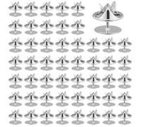 IANFAN 50 Pairs Silver Butterfly Tie Tacks, Locking Pin Backs Replacement