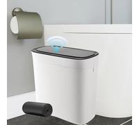 ianomla Smart Touchless Bathroom Bin 12L Automatic Motion Sensor Black Lid