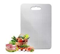 iAnomla Stainless Steel Cutting Board, 304 Stainless Steel Millet Grain Embossing Chopping Board for Kitchen,Chopping Board Food Grade for Meat, Fruit, Vegetables, Dishwasher Safe(25 * 15cm)