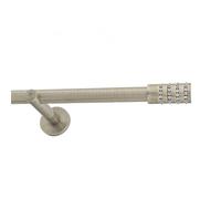 IANPAV Antique Brass Metal Curtain Pole 19mm With Finials Rod Modern Brackets Roseti 115cm