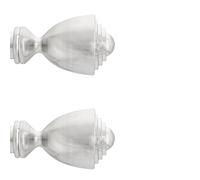 IANPAV Curtain Rod Pole Finials Avantii - 25 mm Inox - Durable Metal Construction - Pair
