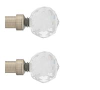 IANPAV Curtain Rod Pole Finials Beluna Crystal - 25 mm Antique Brass - Durable Metal Construction - Pair
