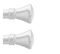 IANPAV Curtain Rod Pole Finials Liberty - 19 mm Chrome - Durable Metal Construction - Pair
