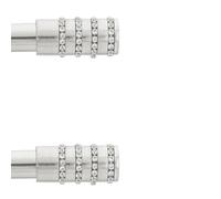 IANPAV Curtain Rod Pole Finials Roseti Crystal - 25 mm Inox - Durable Metal Construction - Pair