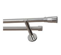 IANPAV Metal Double Curtain Rod/Pole 19/19mm, INOX (Stainless Steel), Doris, Modern 320