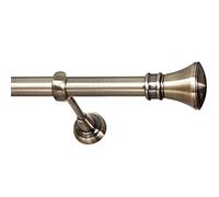 IANPAV Metal Single Curtain Rod/Pole 25mm, Antique Brass, Liberty, Classic 100