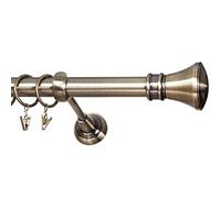 IANPAV Metal Single Curtain Rod/Pole 25mm, Antique Brass, Liberty, Classic 120