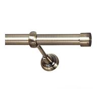 IANPAV Metal Single Curtain Rod/Pole 25mm, Antique Brass, Luna, Classic 360