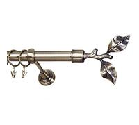IANPAV Metal Single Curtain Rod/Pole 25mm, Antique Brass, Twig, Classic 160