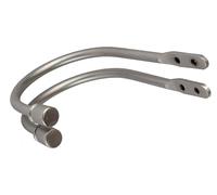 IANPAV Pair of Curtain Holdback/Tiebacks, Antique Brass and Satin Chrome[SATIN CHROME]