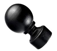 IANPAV Wooden Finials modern, 35mm, 2Pc, Black