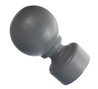 IANPAV Wooden Finials modern, 35mm, 2Pc, Grey