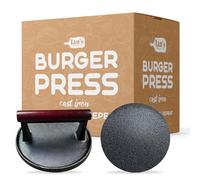IAN's Cast Iron Heavy Duty Burger Press - Black, Manual, Perfect for Grilling Indoors or Outdoors