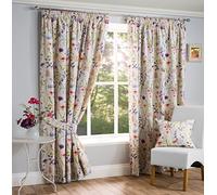 Ians Emporium 1 Pair Of SUNDOUR Fully Lined Bright Floral Print Helen 3" Pencil Pleat Curtain - Multi - 46" W x 54" L - Curtains At Home