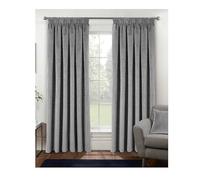 Ian's Emporium Orford Blackout Pencil Pleat Curtains In Grey 90"x90"