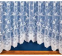 Ians Emporium Spring White Net Curtain Jardiniere A40-254cm x 102cm (100" x 40")