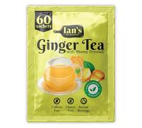 IAN's Ginger Tea with Honey Crystals (60 Packs) Ginger Honey Crystals Ginger Tea for Nausea Relief Caffeine Free Tea Detox Tea - Great with Ginger Snaps