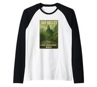 Iao Valley Shirt Emerald Peak Lush Stream Maui Hawaii Raglan Baseball Tee