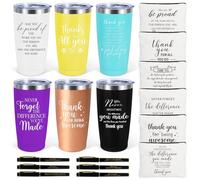 iAOVUEBY 6 Set Employee Appreciation Gifts Bulk, Christmas Gifts for Coworkers Teachers Nurses, 20 OZ Inspirational Stainless Steel Tumbler Makeup Bags Pen Thank You Gifts For Women Men Team Staffs